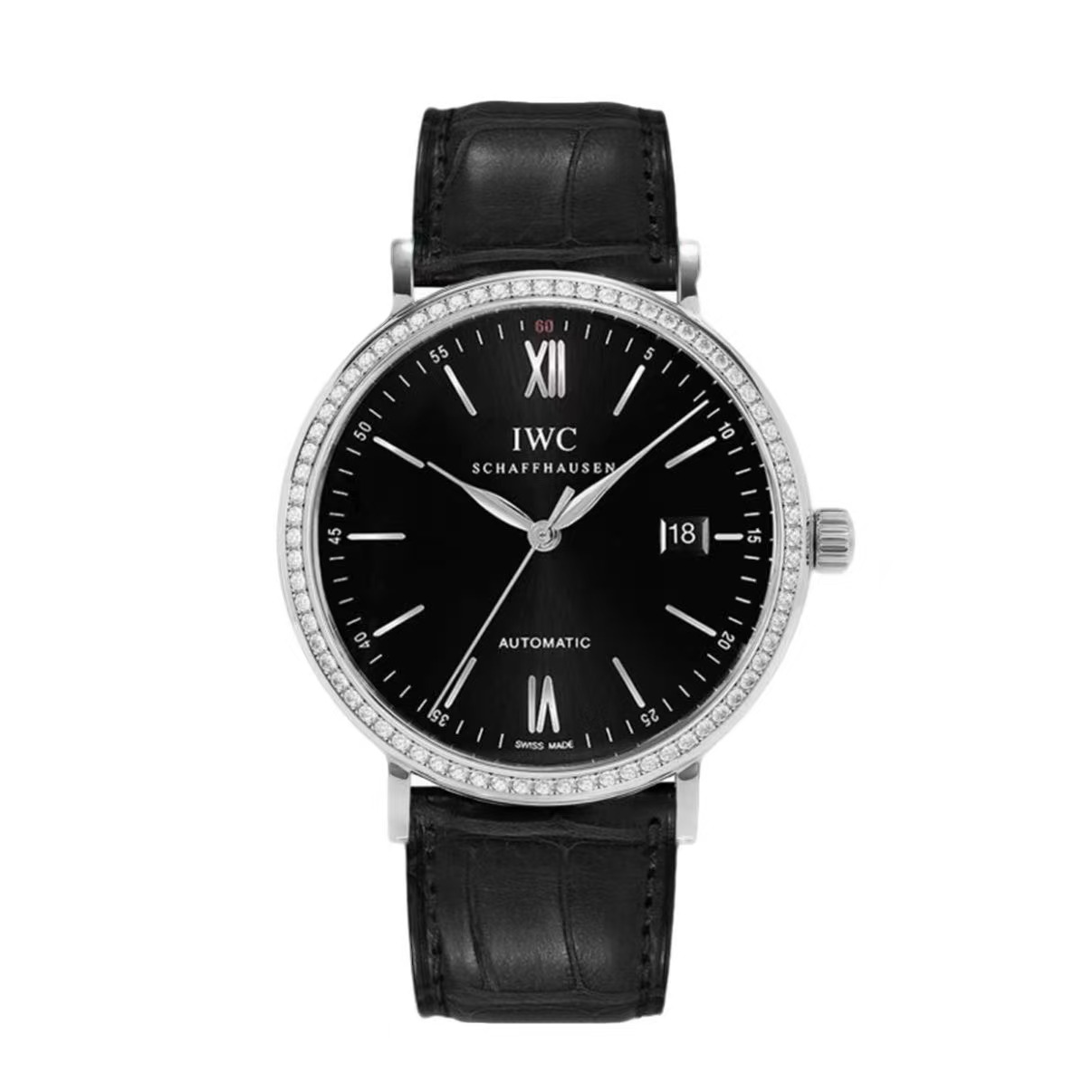 99新 IWC/万国 梵象批发/波涛菲诺/黑白/后镶钻/机械/40mm/42500