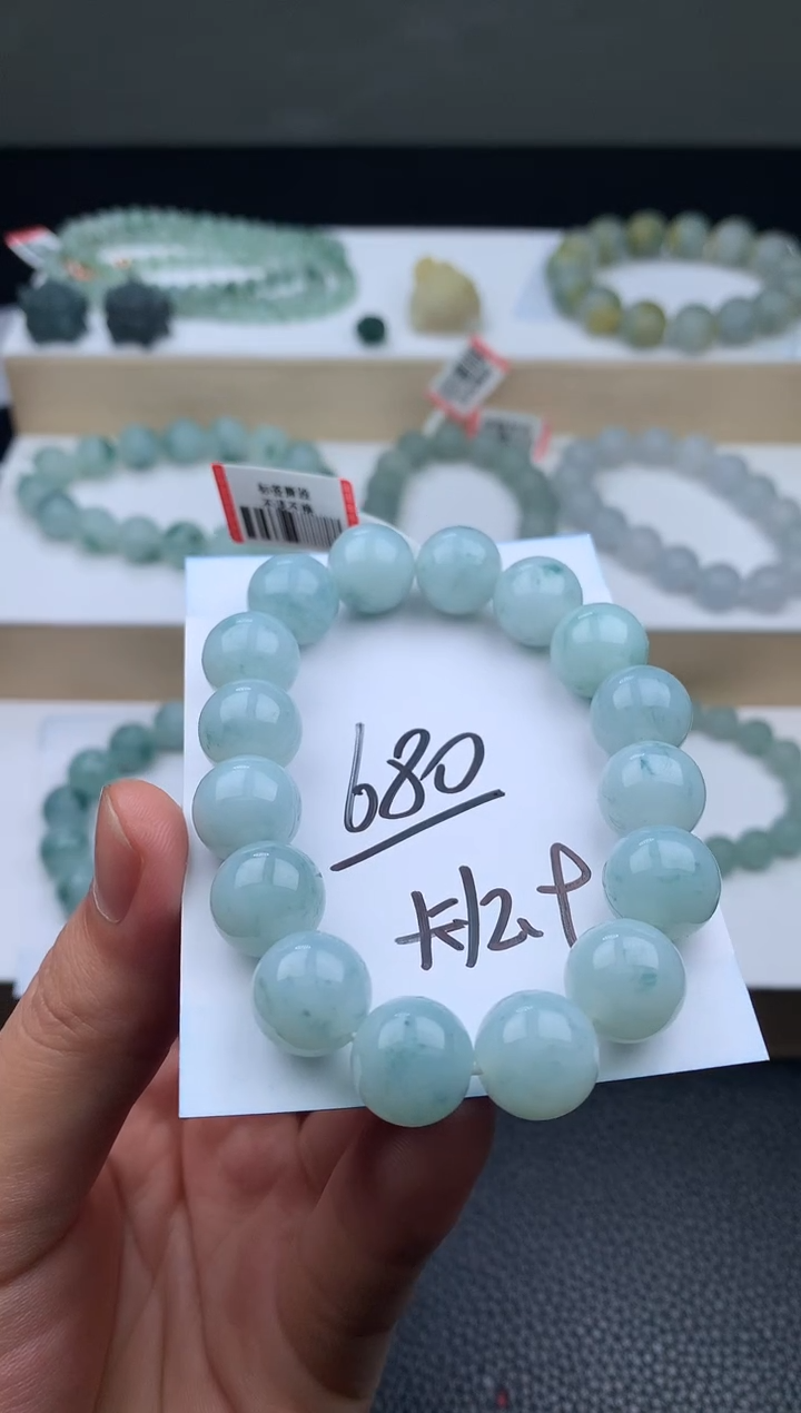 未镶嵌定制翡翠手串