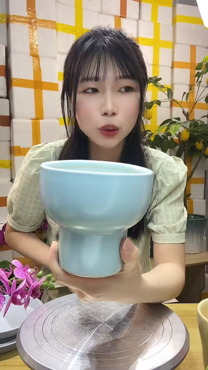陶瓷花盆火锅盆口径13高度12