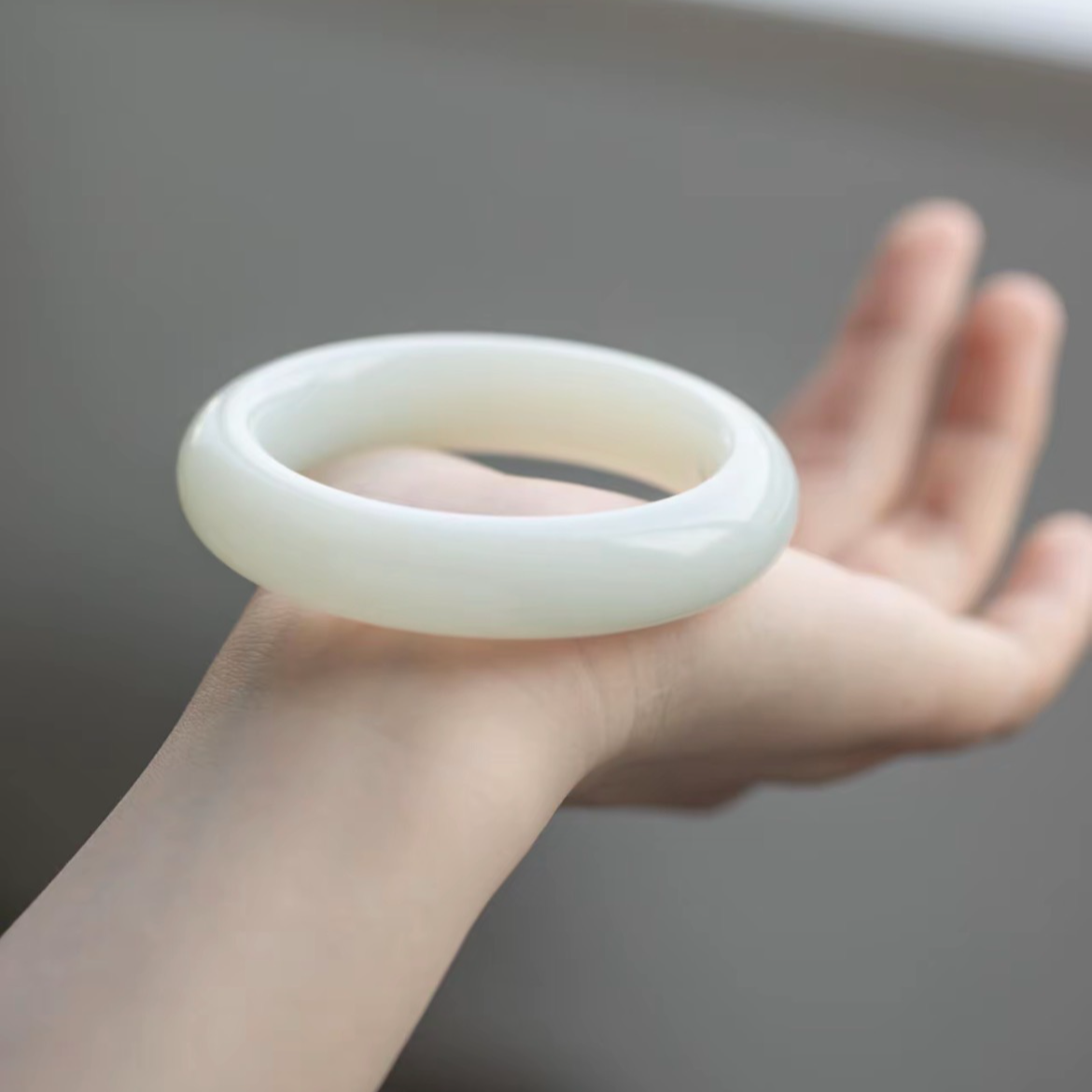 【凝脂白】新疆纯天然AAAAA 宽13mm厚10mm 门店款气质款高级款