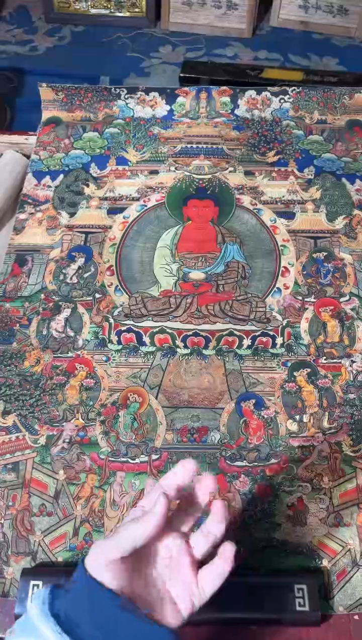 卷轴画龙妹的唐卡tk16