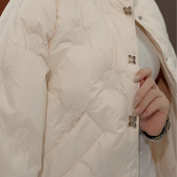 [甄选大朵鸭绒]25年冬暖白修身减龄保暖白鸭绒羽绒服E-36-LLGD