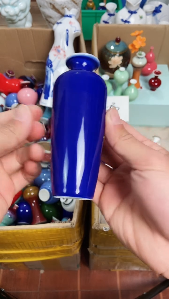 【闪购商品】摆件1.31晚景德镇手工陶瓷摆件-自然流釉