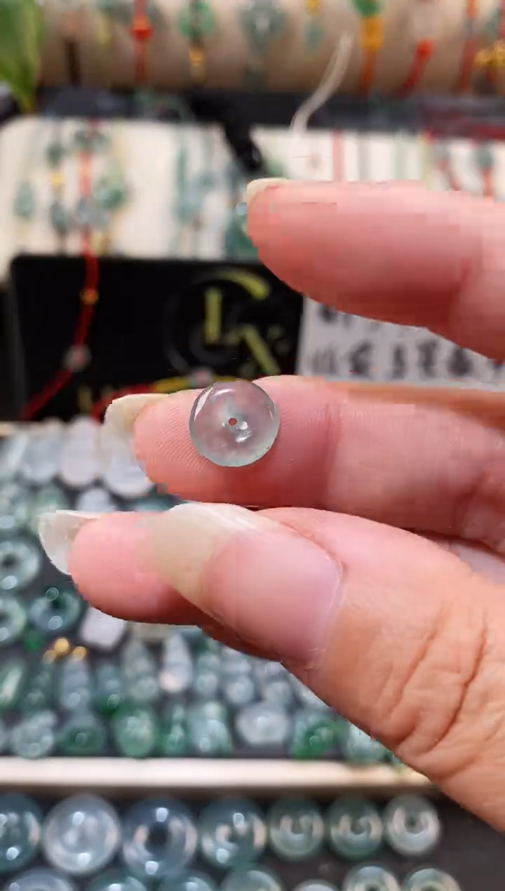 散珠翡翠平安扣裸石