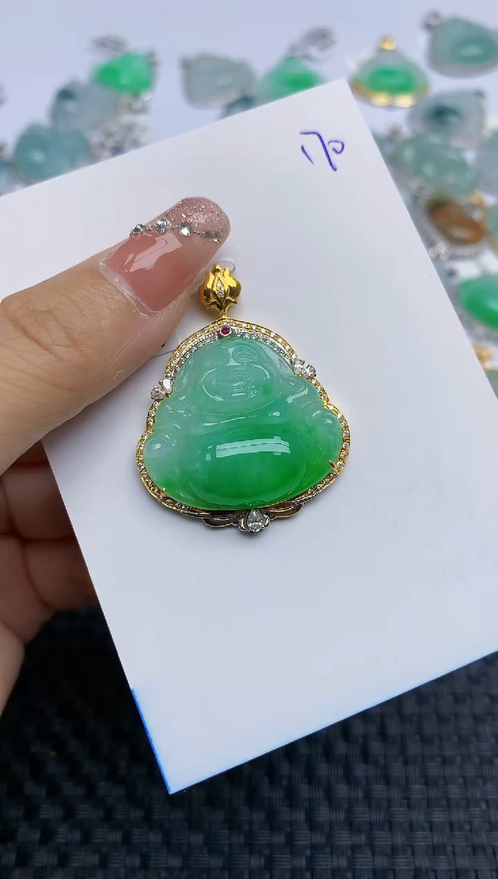 【闪购商品】翡翠颈饰18K金镶嵌天然A货翡翠 170