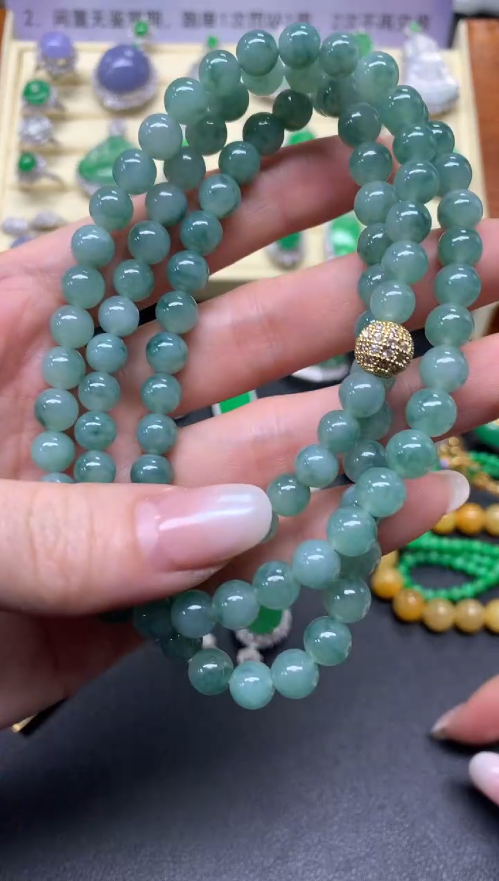 【闪购商品】翡翠未镶嵌项链珠链|2200+220
