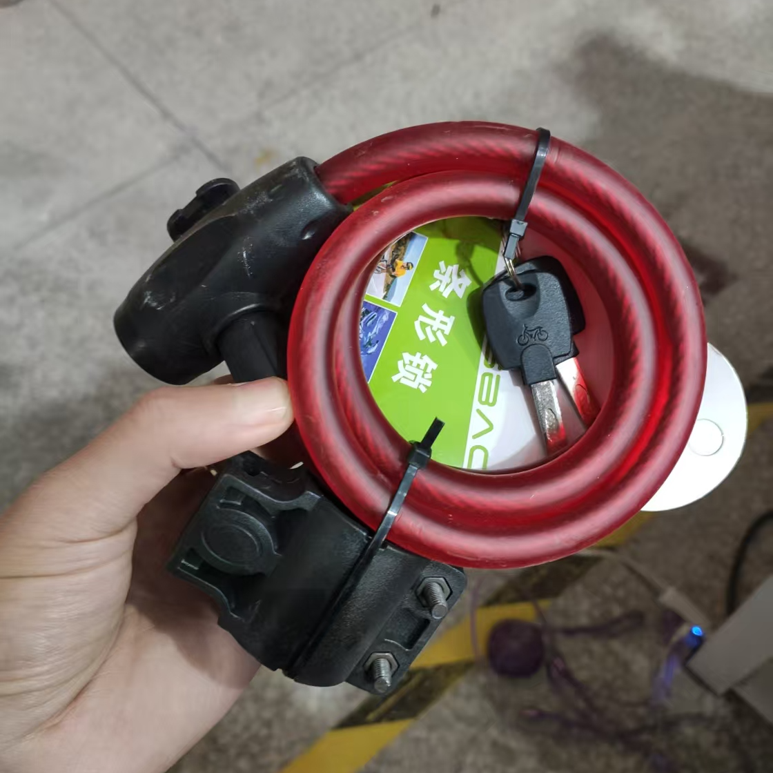 九马装备山地车公路车钢缆锁钥匙锁