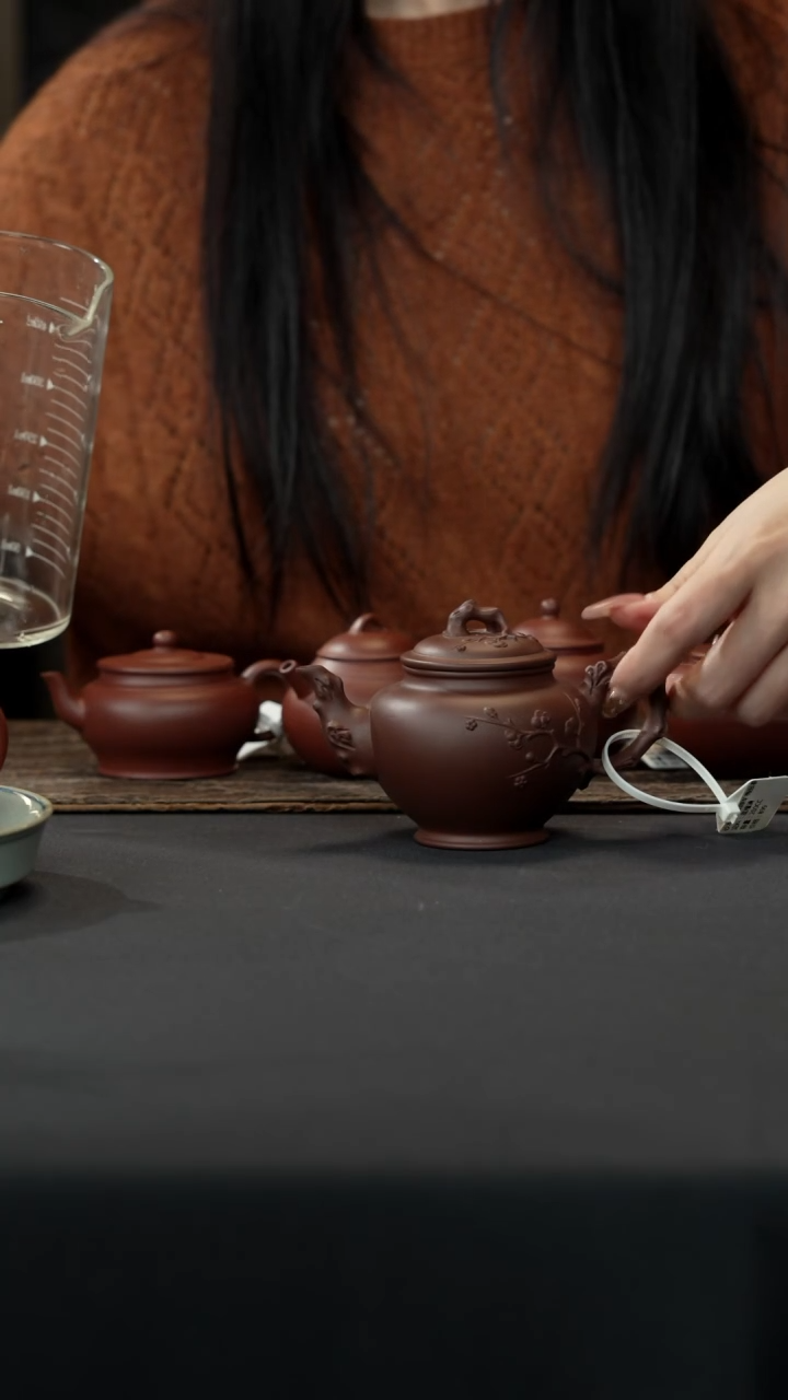 【闪购商品】紫砂茶壶200cc底槽清梅报春