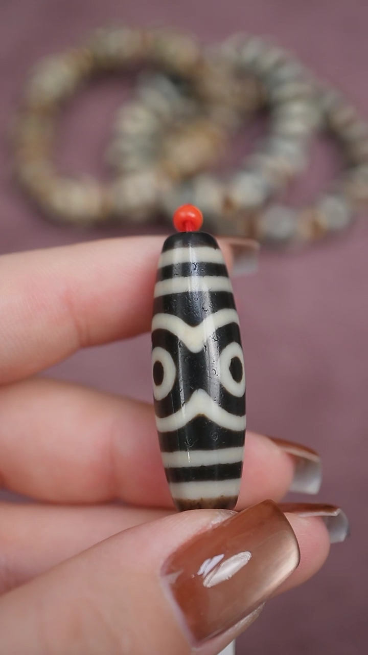 【闪购商品】玛瑙/玉髓颈饰未镶嵌蚀花玛瑙珠定制编绳