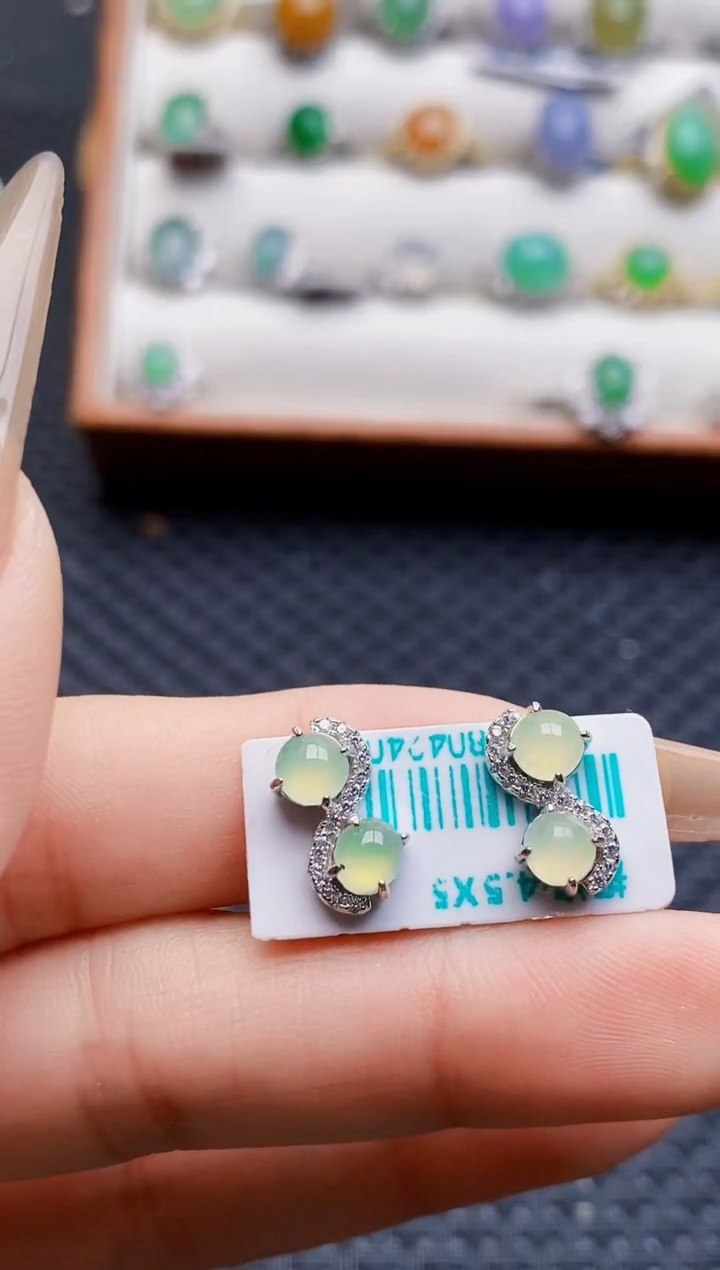 银S925镶嵌戒指翡翠1736