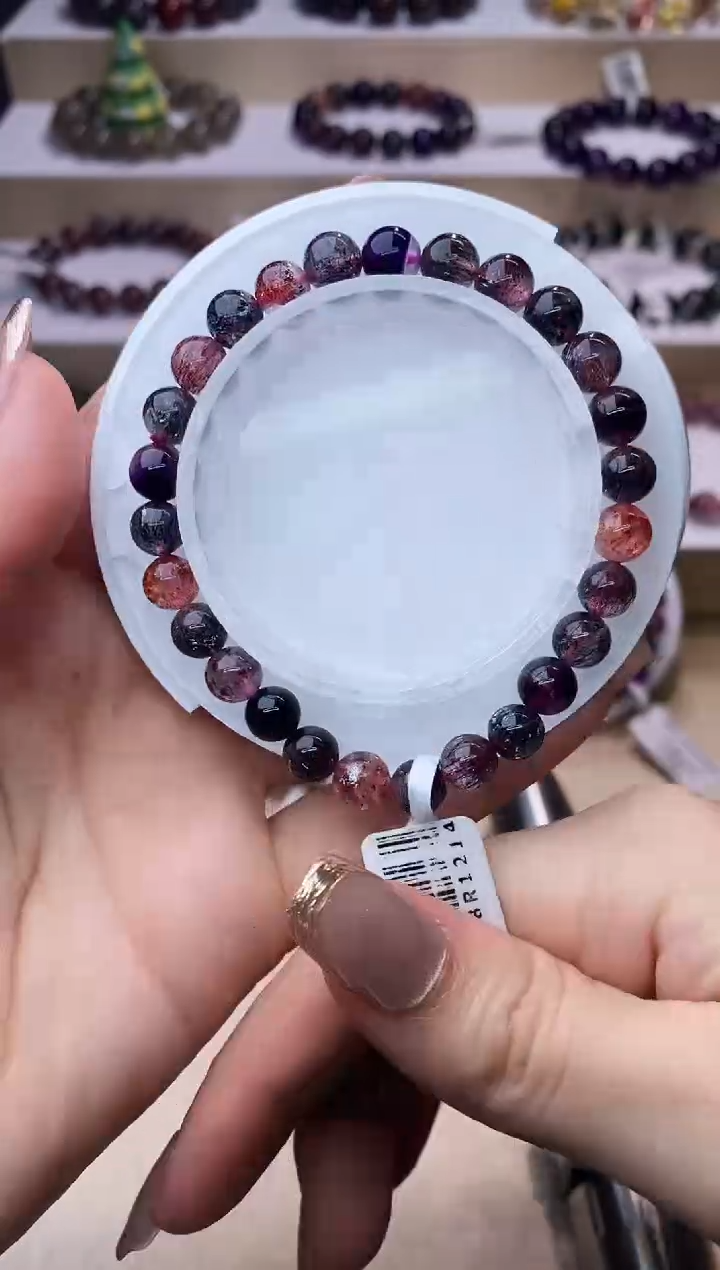 【闪购商品】水晶手链未镶嵌黑加仑超七7m+