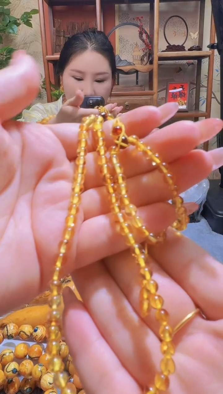 蜜蜡颈饰未镶嵌230天然蜜蜡珠宝奇石全都保真