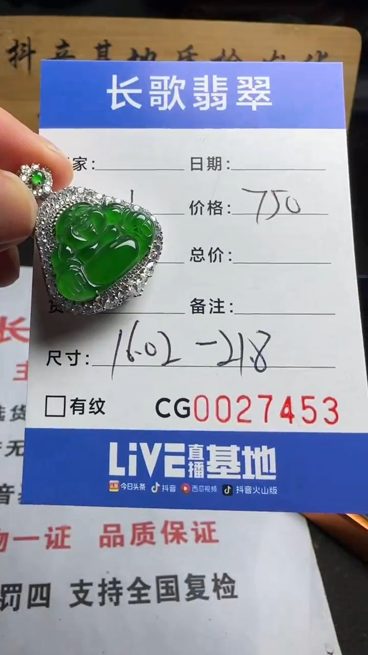 【闪购商品】翡翠颈饰银S925镶嵌00007453