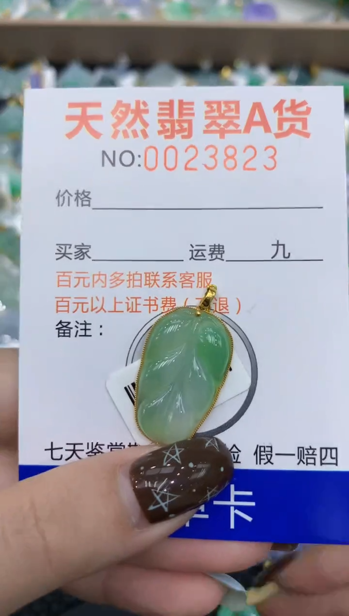 【闪购商品】翡翠颈饰18K金镶嵌1111111111