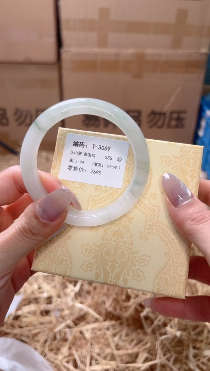 未镶嵌手镯石英质玉T-3069