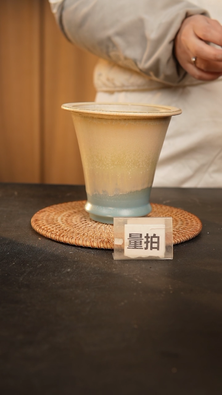 【闪购商品】瓷片泥泥手工花盆口10高12