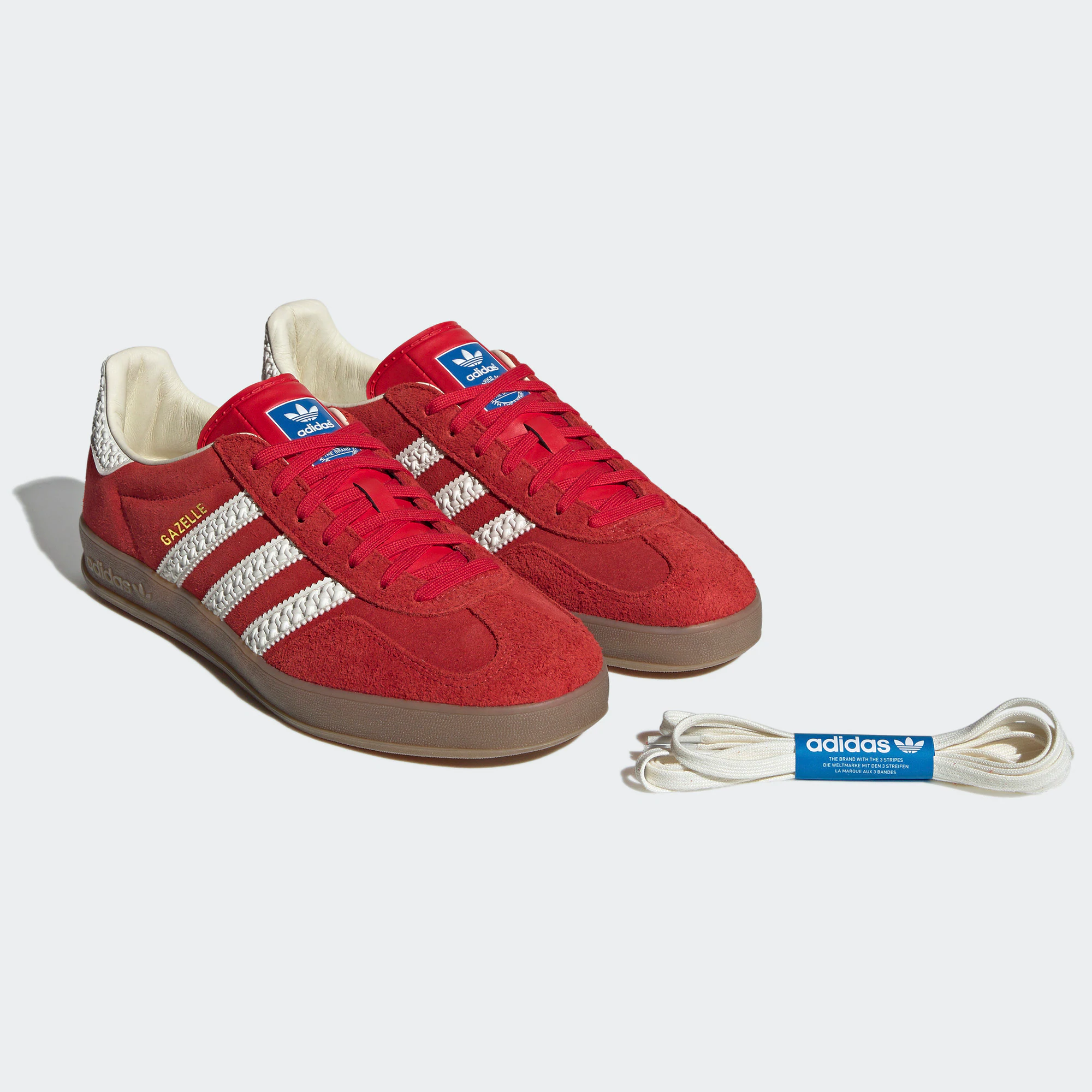 adidas阿迪达斯新款GAZELLE浅猩红经典运动板鞋「T头鞋」IF1808