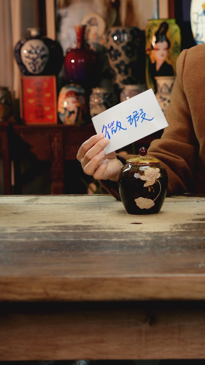 【闪购商品】瓷片景德镇纯手工釉下彩精品花瓶