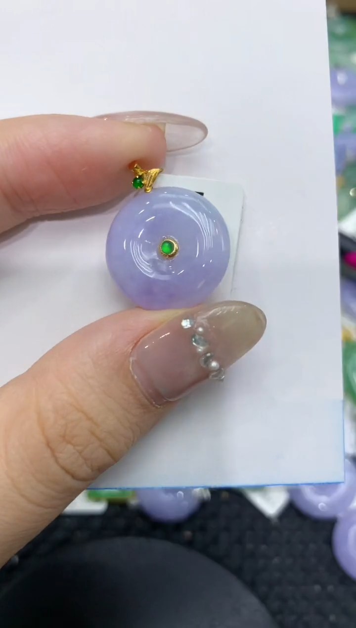 【闪购商品】翡翠颈饰18K金镶嵌222222222