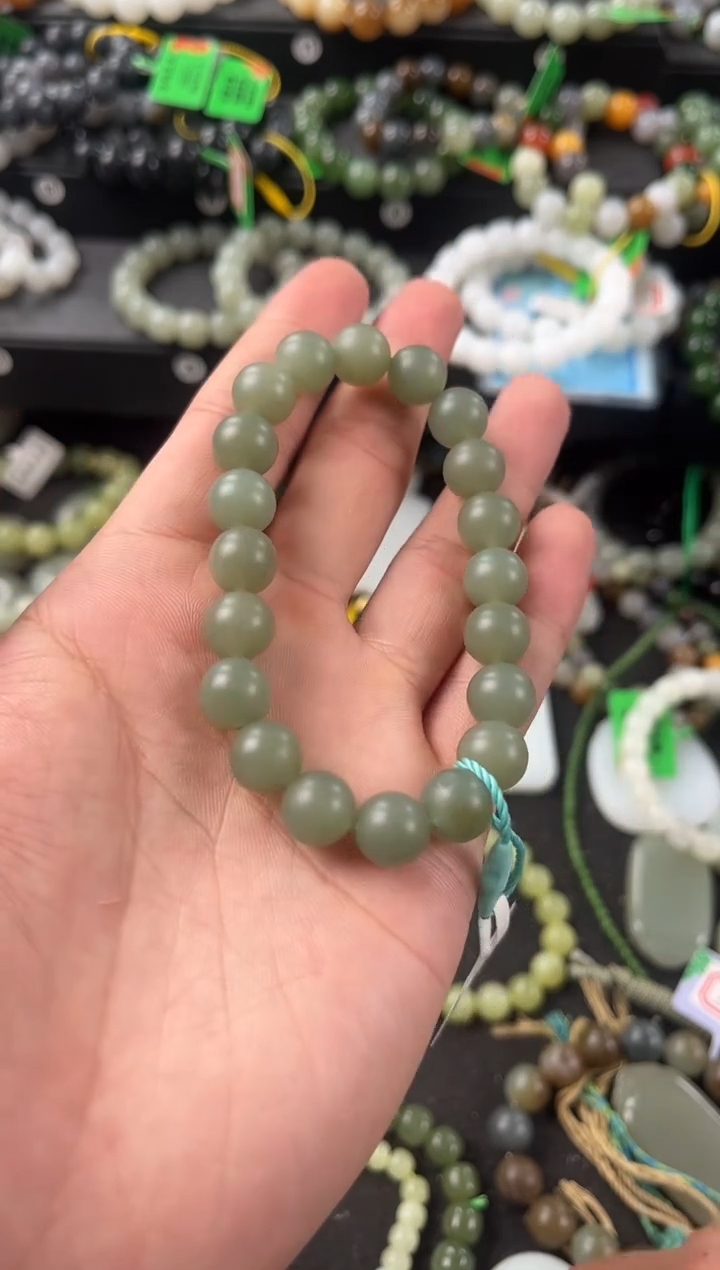 【闪购商品】和田玉手串未镶嵌且末蓝手串卡10微色差