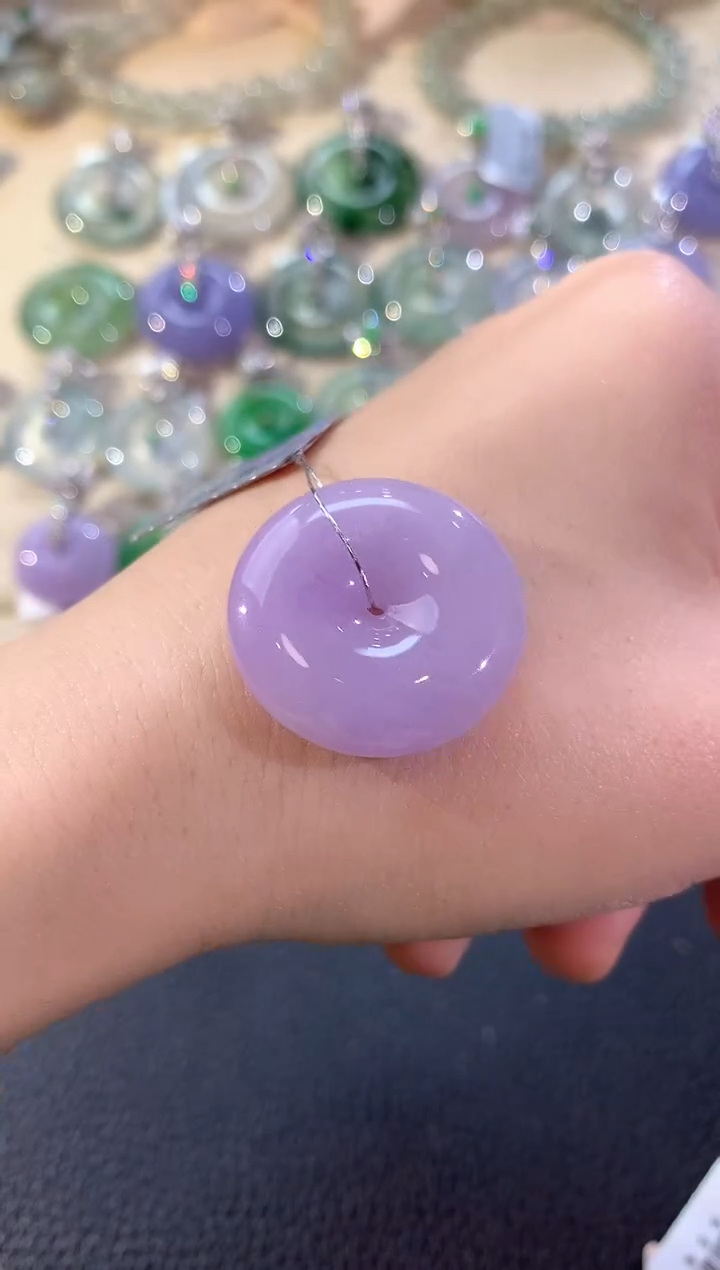 吊坠(不含链)未镶嵌翡翠冬日珠宝E90紫货有色差