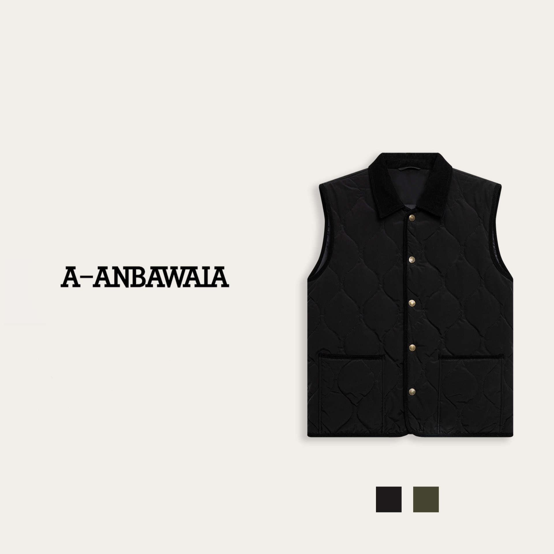 【C36118】【阿桦】25年秋冬季新款棉服拼色马甲百搭时尚男女同款