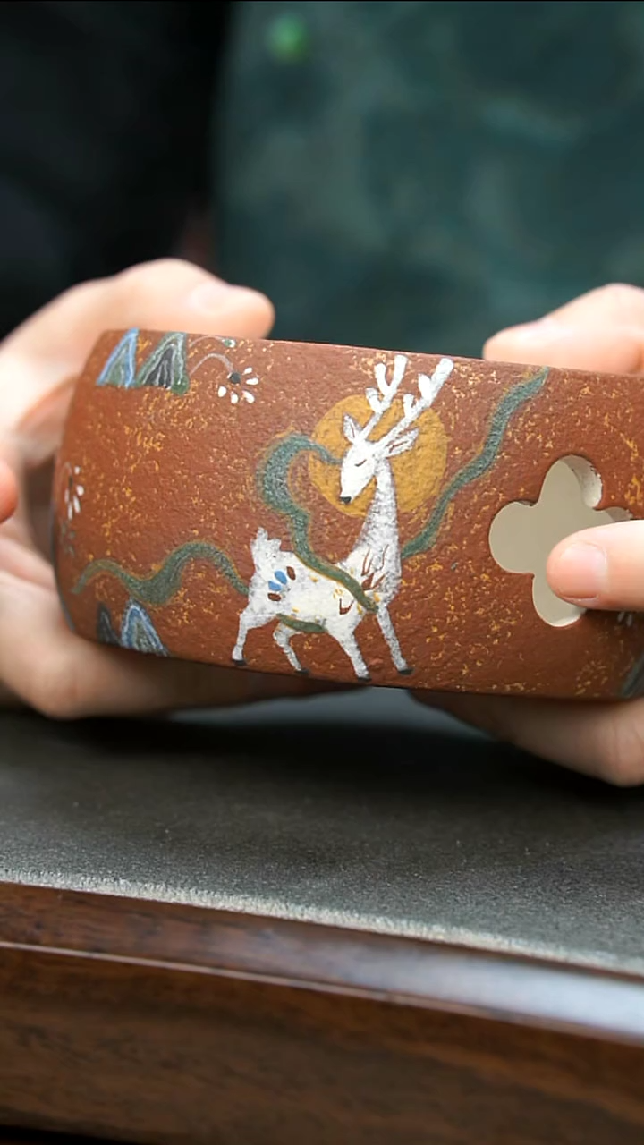 【闪购商品】紫砂茶壶九色鹿温茶器