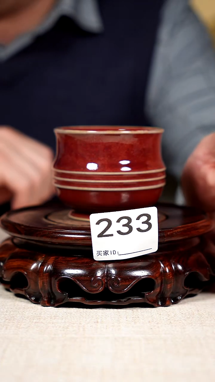 杯子瓷瓷钧瓷茶器摆件