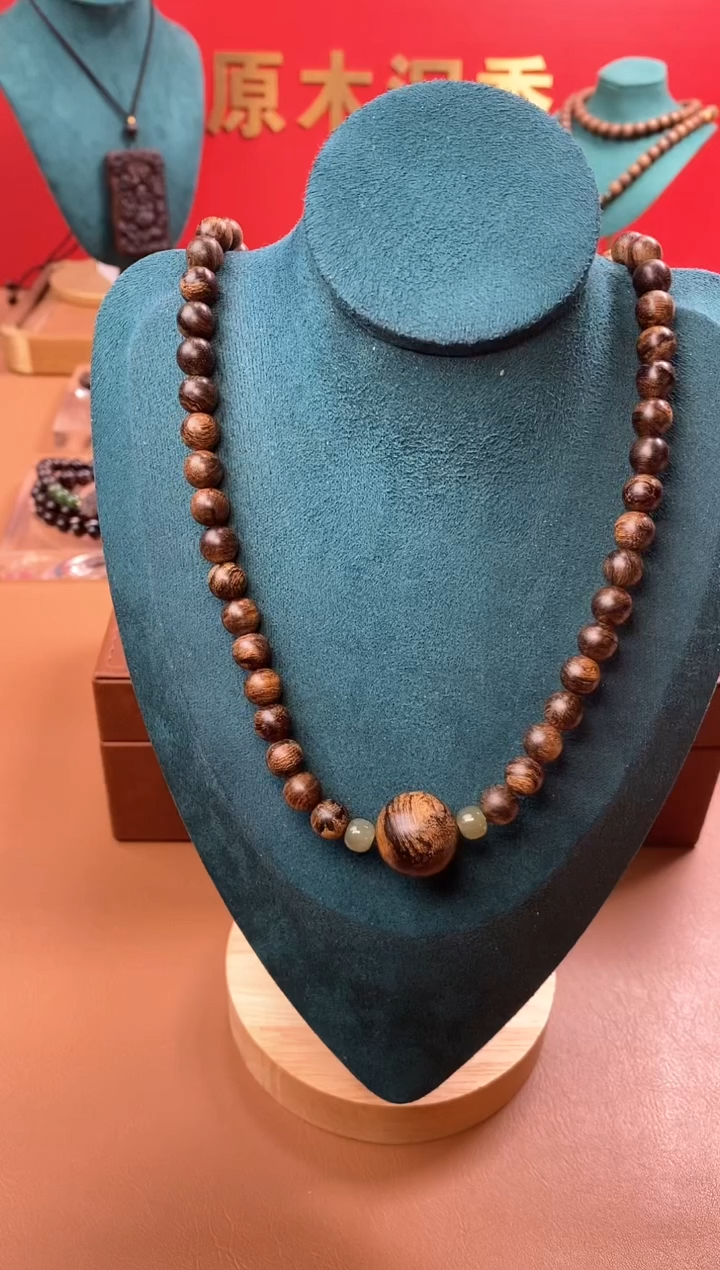 【闪购商品】沉香手串Y沉水越南芽庄白棋楠玉化瘤疤08三圈