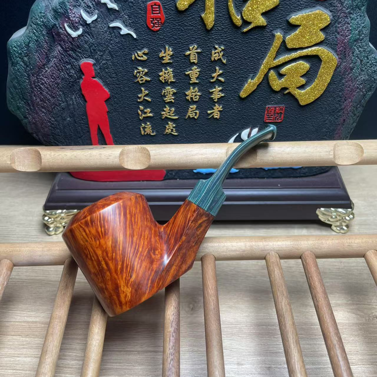 精品坐斗意大利石楠木手工烟斗