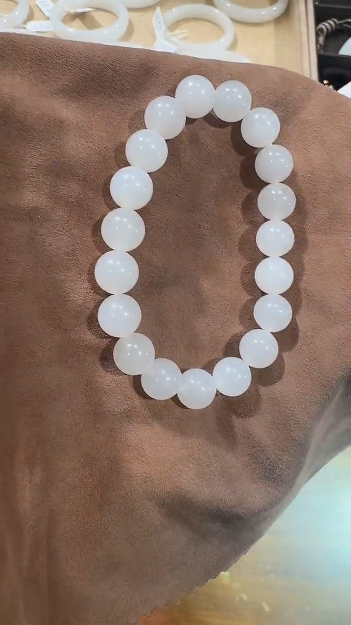 【闪购商品】和田玉未镶嵌手串1458白玉手串10mm