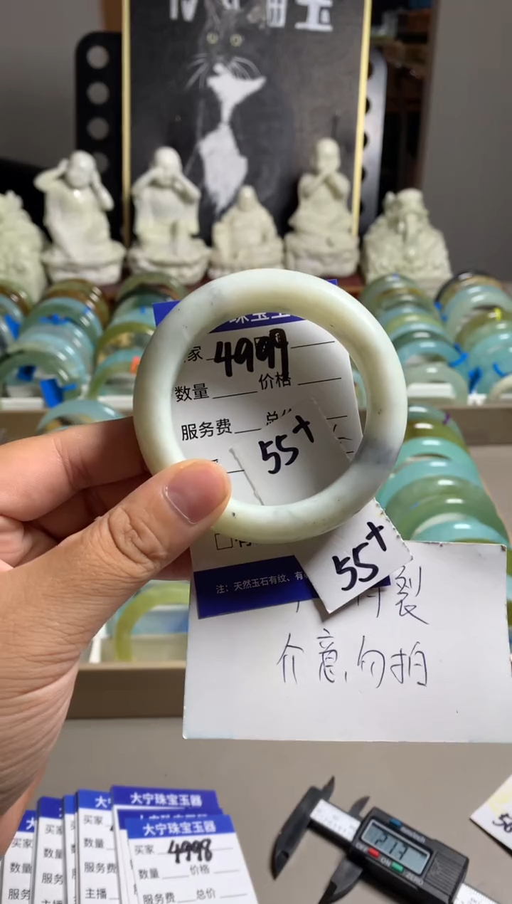 蛇纹石玉未镶嵌手镯4999