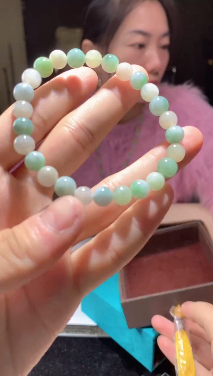 未镶嵌手链翡翠天然缅甸珠串拍一发一