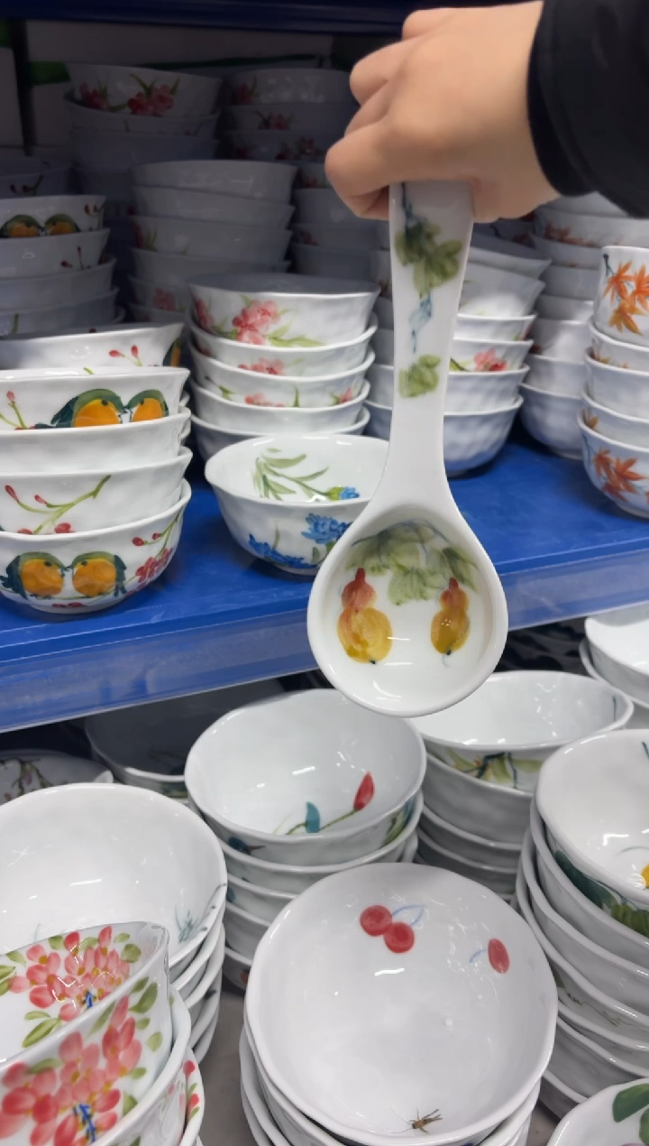 景德镇手绘釉中彩（食品级）大汤勺