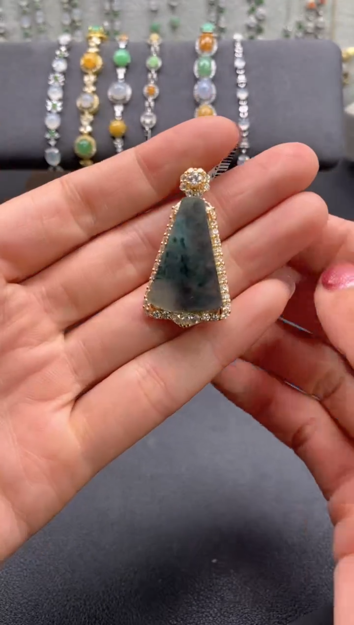 【闪购商品】翡翠戒指银S925镶嵌33333333   6