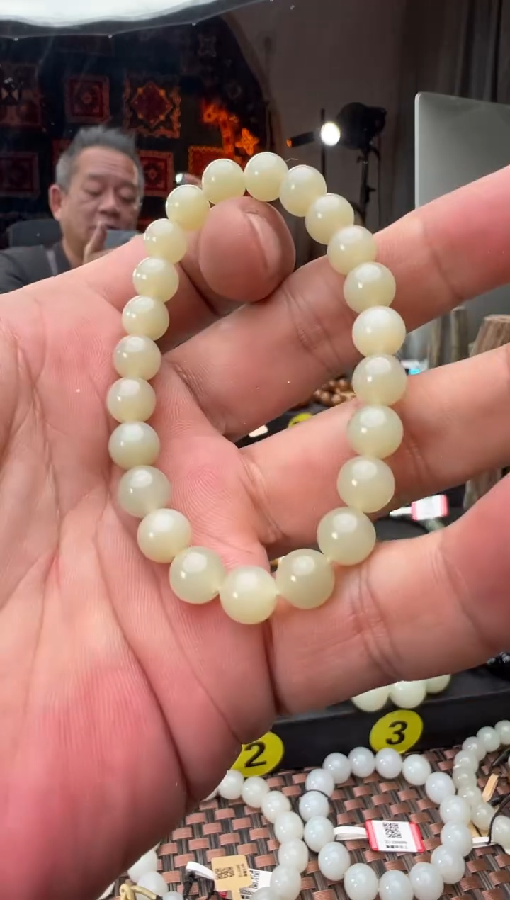 未镶嵌手串和田玉且末料迪克兰卡8