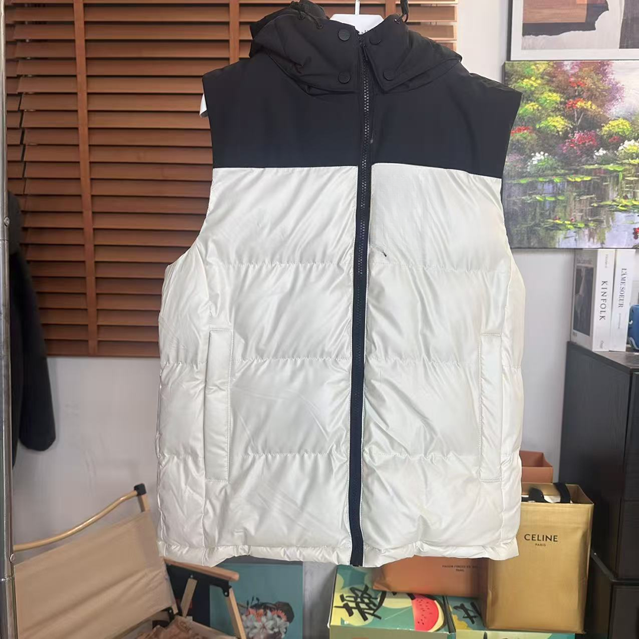 6913户外保暖防寒休闲棉服马甲（轻微染色，介意慎拍）