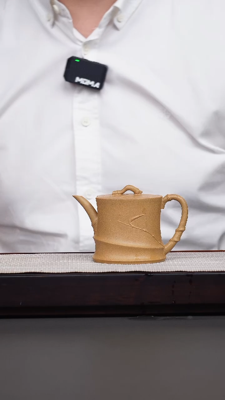 茶壶紫砂黄金段全手一叶竹