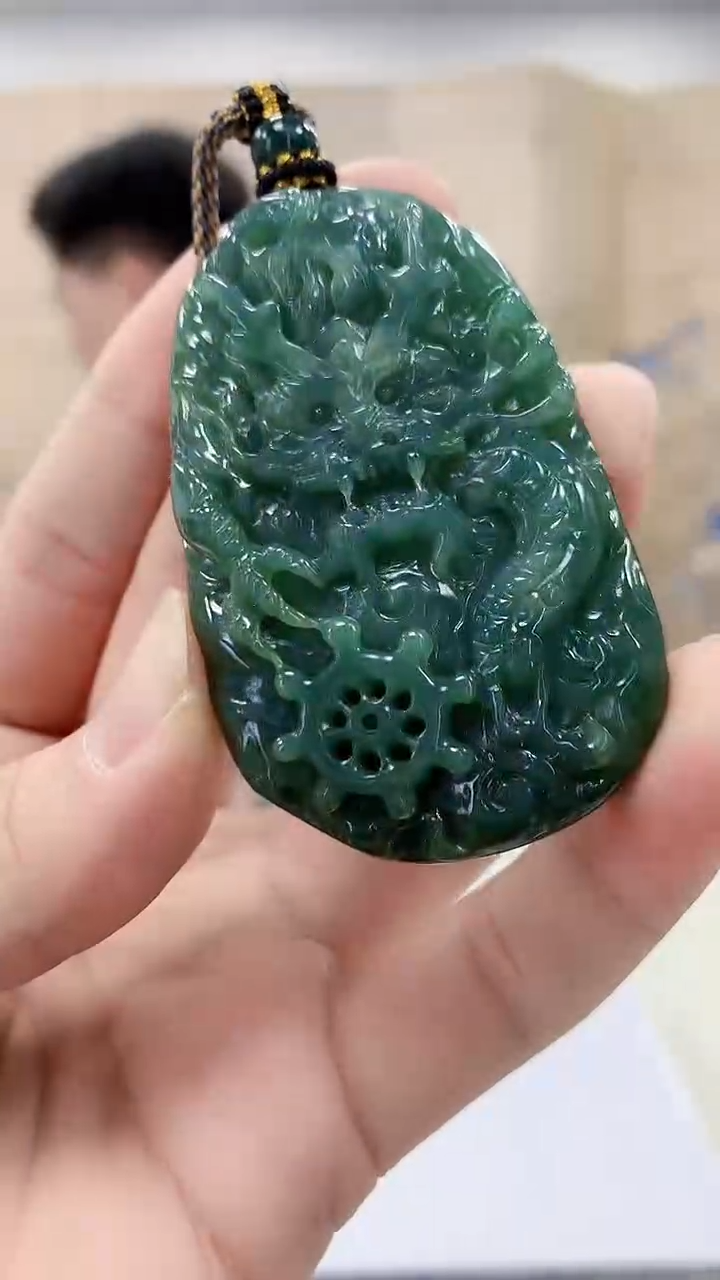 【闪购商品】定制翡翠未镶嵌4917bb-毛货挂件195