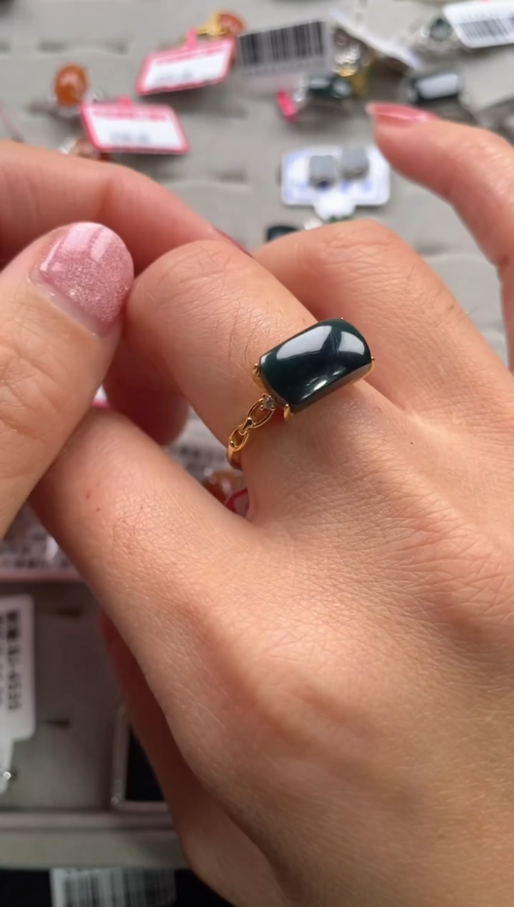 【闪购商品】翡翠戒指银S925镶嵌2222222       1