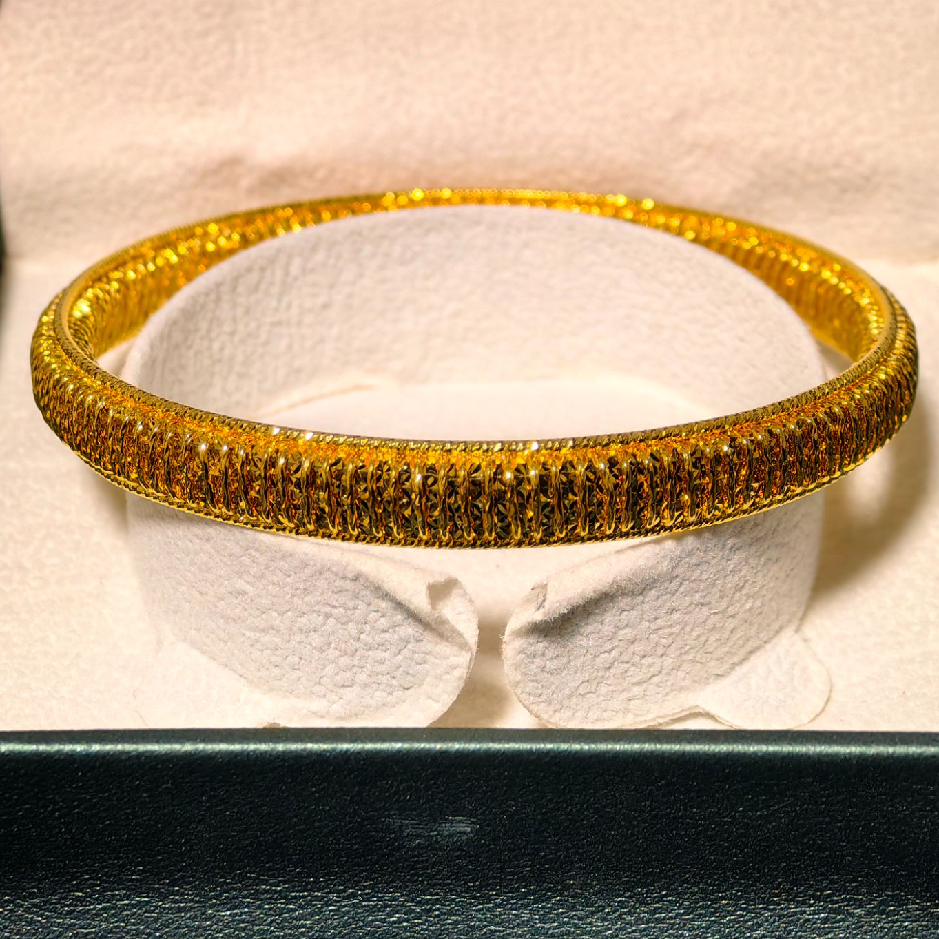 足银手镯 厚金足银999工艺星河手镯素圈实心爆闪银河星辰手环