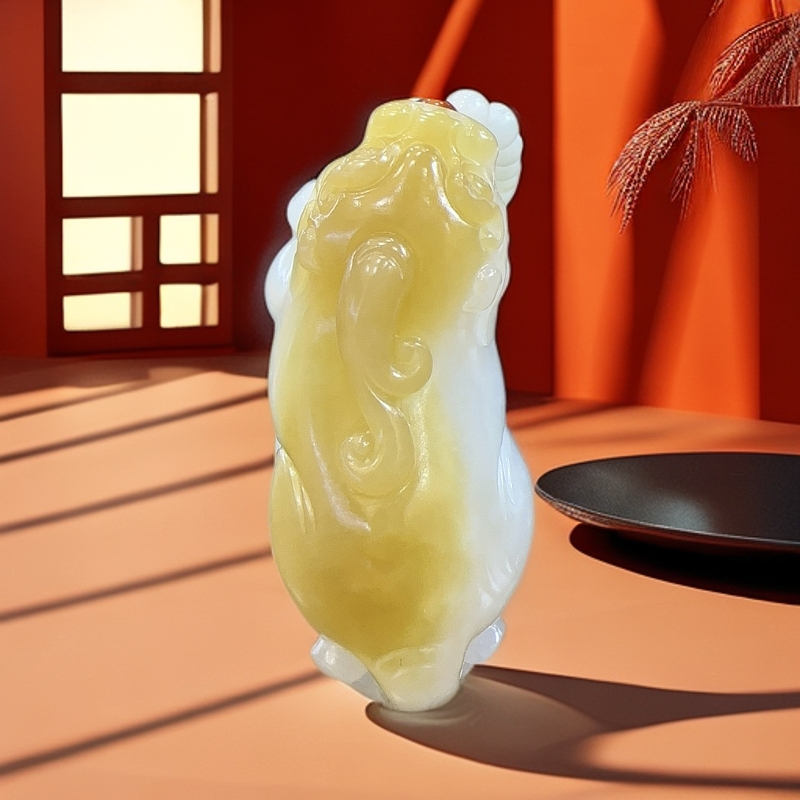 和田玉糖羊脂白玉-貔貅