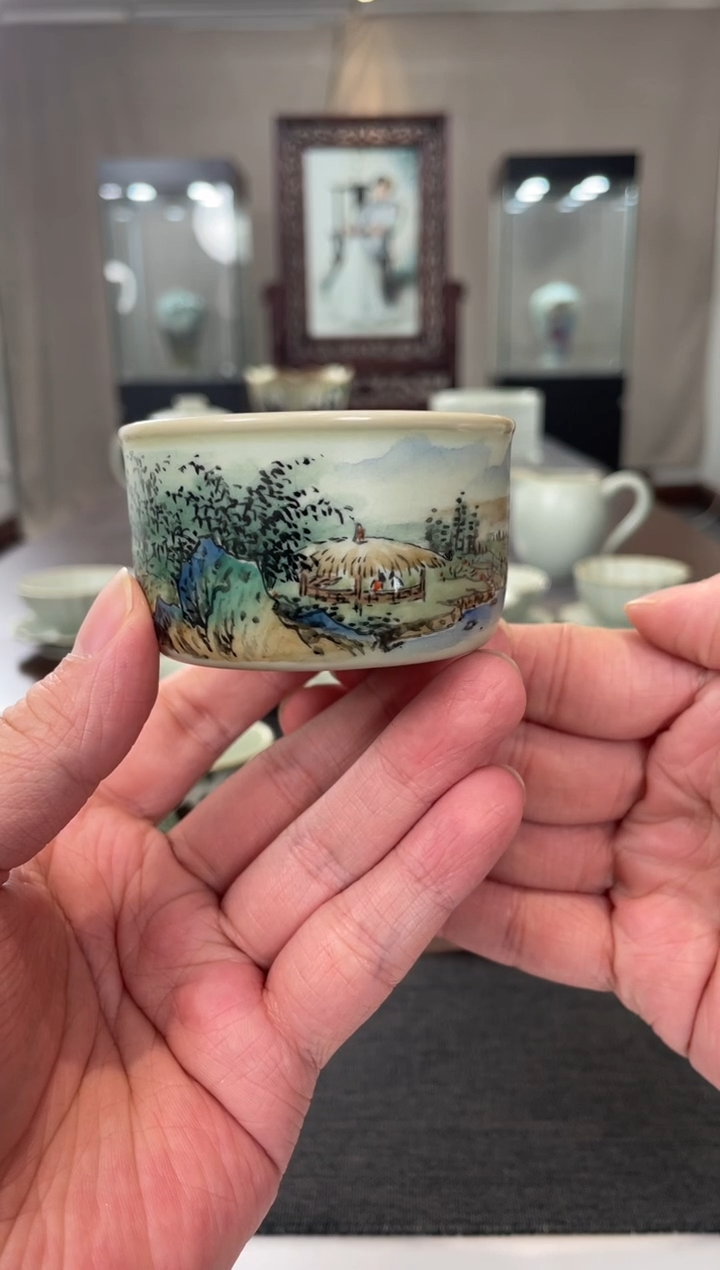 【闪购商品】杯子余秀华老师作品扳指杯（竹林茅草屋）