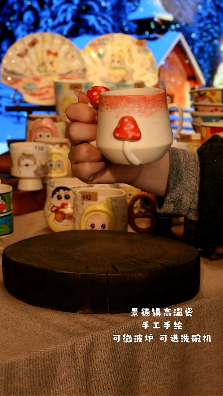 陶瓷040景德镇原创设计师款高温陶瓷手工手绘