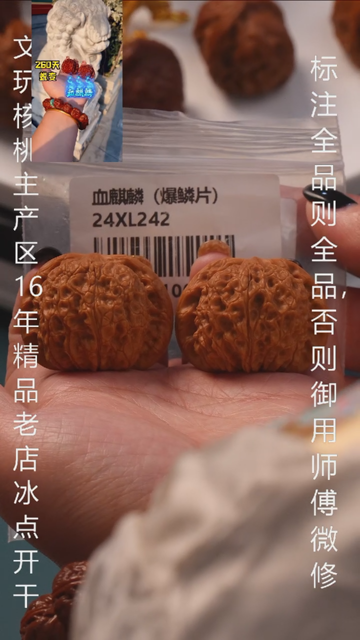 把件文玩核桃42血麒麟 8号