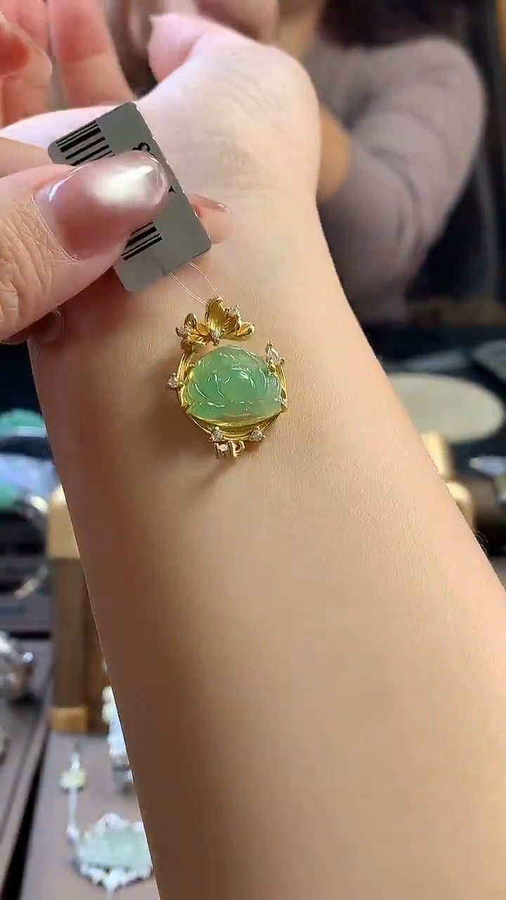 颈饰银S925镶嵌翡翠17103