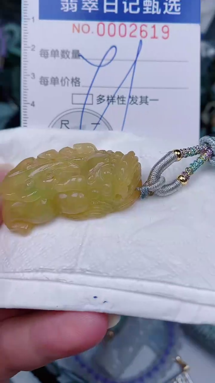 翡翠未镶嵌颈饰00002619