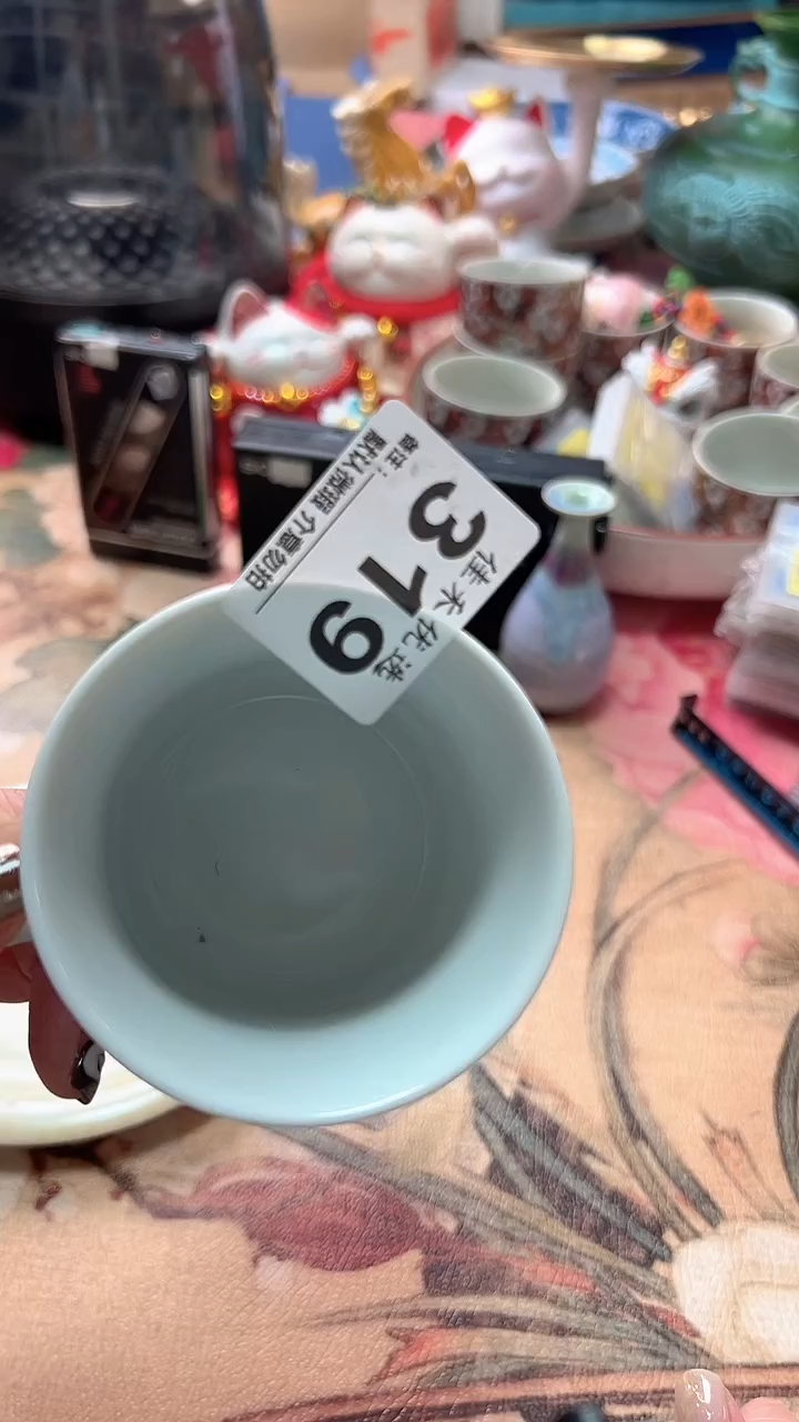 瓷胡*南瓷器 白瓷杯10cm