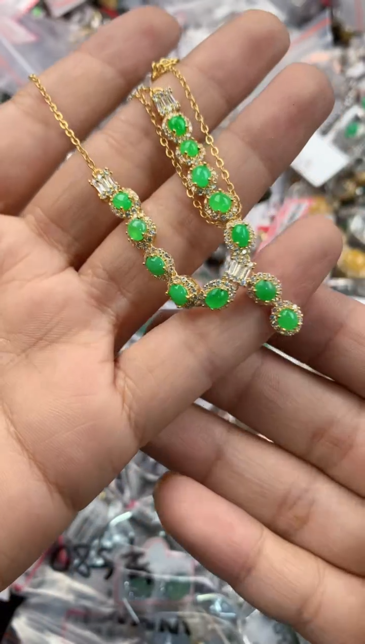 银S925镶嵌戒指翡翠9999----8