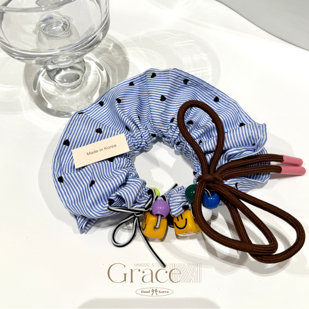 「ins博主系列-笑脸爱心」韩国25盛夏百搭发绳发圈肠圈丸子头